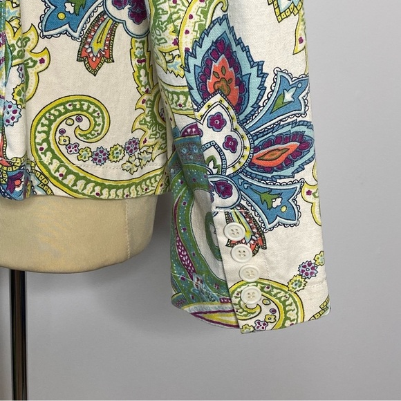 IZOD Petite Paisley Floral Blazer - Picture 6 of 11